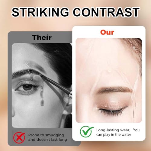 Generic 2PC Microblading Eyebrow Pencil,2026 Upgraded 4 Tipped 3D Waterproof Brow Pencil with,Micro-Fork Tip Easy to Create a Natural Makeup Look, Suitable For All day use (Dark Brown)