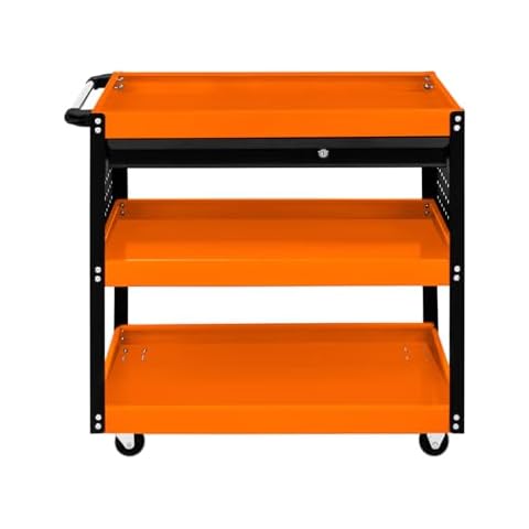 T-Mech Tool Storage Trolley with Lockable Drawer Cover