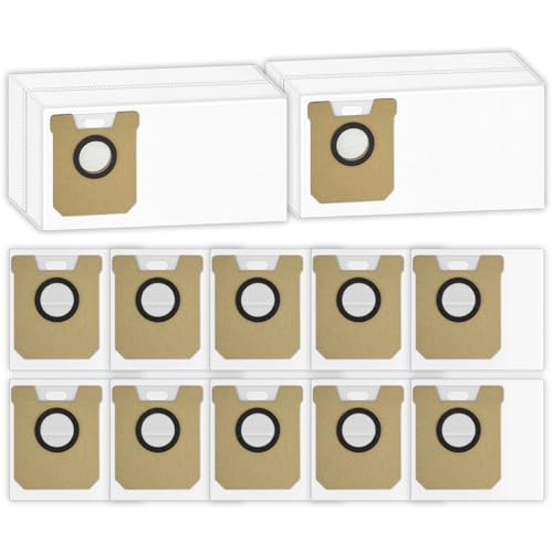 Image of (12 Pack) RV50 Pro Omni Replacement Dust Bags Compatible With Tapo RV50 Pro Omni Robot Vacuum Cleaner, Disposable Vacuum Bag Accessories, Dust Bag, Canister Bags, Filter Bags