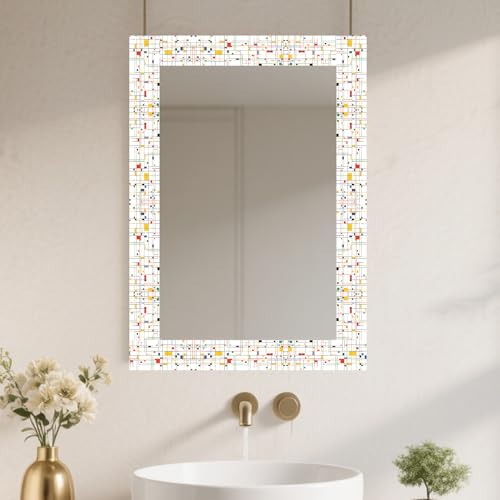 Image of Nuxovilar Colorful Geometric Line Peel Stick Border PVC 3.94x16.4'