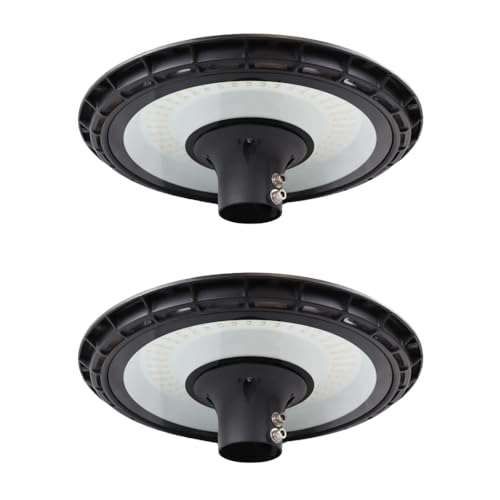 LUXULA LED Straßenlaterne rund 90W 9000lm 3000K IP65, Außenleuchte für Mast Ø60mm, wetterfeste Straßenlampe warmweiß, Mastleuchte außen für...