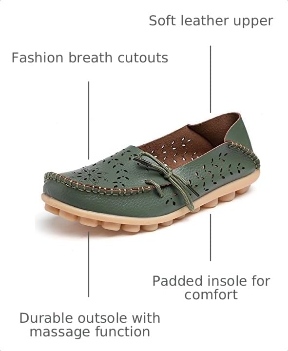Image of VenusCelia Women's Breathable Comfort Walking Office Flat Loafer