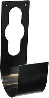 HQMPC Steel Garden Hose hanger Black hose hanger hook storage expanding water hose metal hose holder wall mount for outside heavy duty 1 pack