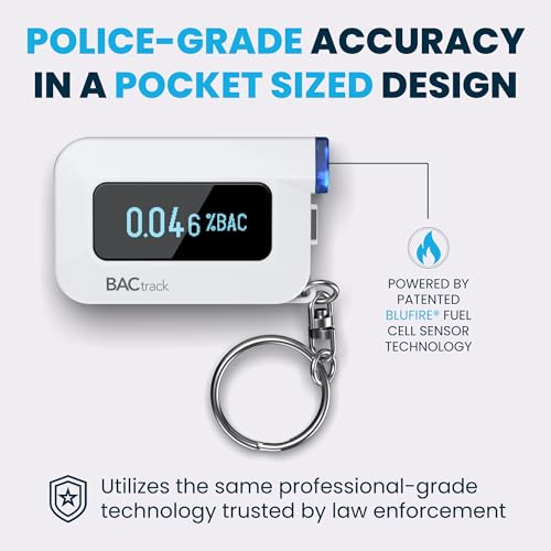 BACtrack C6 Keychain Breathalyzer | Professional-Grade Accuracy | Optional Wireless Smartphone Connectivity | Compatible w/ Apple iPhone, Google & Samsung Android Devices | Apple HealthKit Integration - Image 3