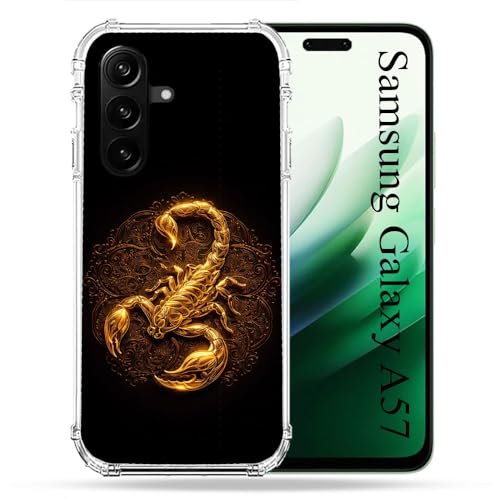 Coque Samsung A57 5G incassable contre les chutes avec fresque scorpion intégrée