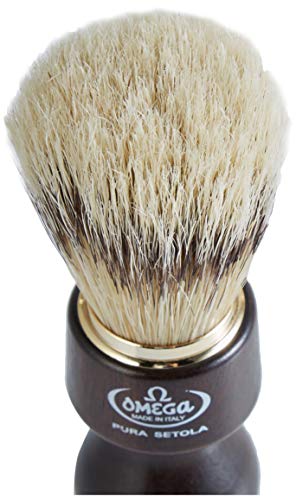 Omega 26 - Shaving Brush in Pure Bristle, Dark Brown - Image 3