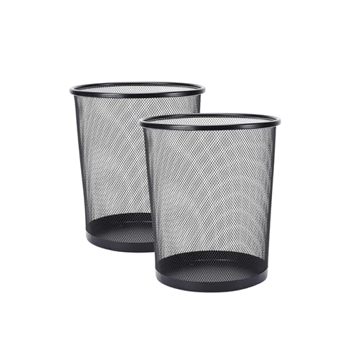 Image of GoodWill Tech Metal Mesh Waste Dustbin, Pack of 2 for Home /Kitchen - Medium (13L) Black