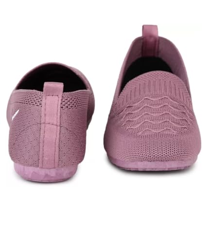 Image of ELECANT Lightweight Active Wear Knitted Slip-on Comfortable Casual Flat Ballies Shoes Women