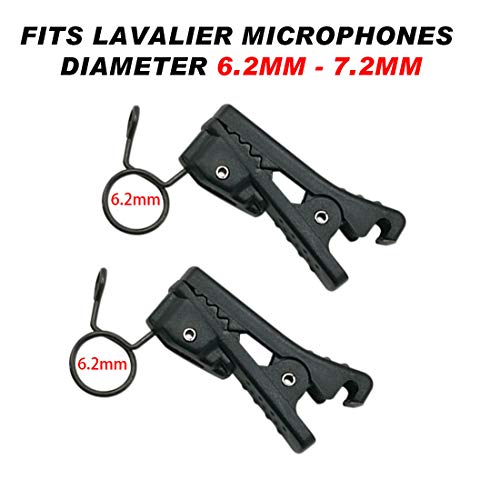 Canfon Abs Plastic Lavalier Microphone Tie Clip For All Kinds Of Omnidirectional Condenser Microphone For Sony Uwp, Saramonic, Sennheiser, Boya,Shure Lavalier Lapel Microphone, Pack Of 2 (6.2Mm) #TOP2