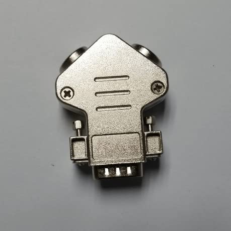 D SUB 9 Shell Angle of 45 Degrees Dual Control Cable 9Pin Zinc Alloy Silver VGA9 2V2 2W2
