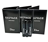 Dior Christian SAUVAGE MEN Sample Perfume EDP Vial 1 ml /0.03 oz - 3 PCS - Set of 3