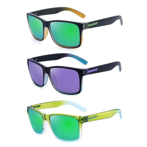 LECKIRUT Vintage Polarized Sunglasses 3-Pack