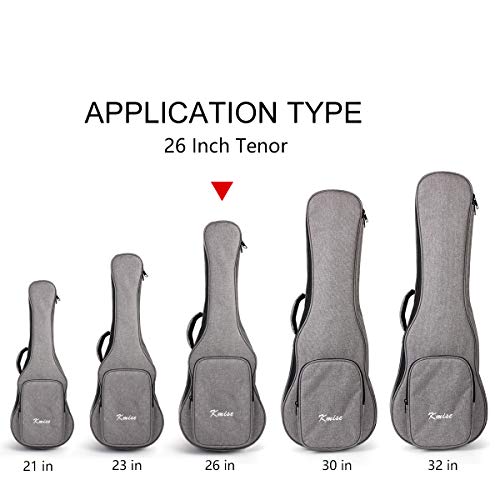 Kmise MI2743-KUS Tenor Ukulele Gig Bag 26 Inch Soft Carring Case Double Strap thumb #3