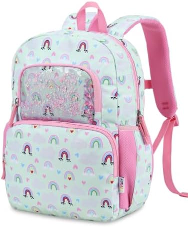 RAVUO Mochila Escolar Niña 5-8 Años 12L Resistente Agua Silbato R...