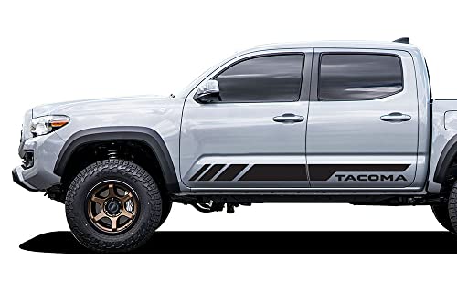 Bubbles Designs 2X Side Door Stripes Decal Sticker Graphic Compatible With Toyota Tacoma 2004 - Present (17B) #TOP2