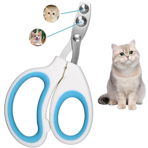 Coupe Griffes Chat, Professionnel Coupe Ongle Chat, avec Sécurité Positionnement Trou, Coupe Griffe Lapin Pour Chatons, Lapins, Cobayes, Oiseaux, Chiots, Et...