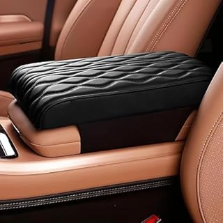 SACAR Car Center Console Cover Soft Memory Foam Car Armrest Pad Waterproof Height Increase Armrest Cushion Universal Accessory Fit Most Cars (Black)