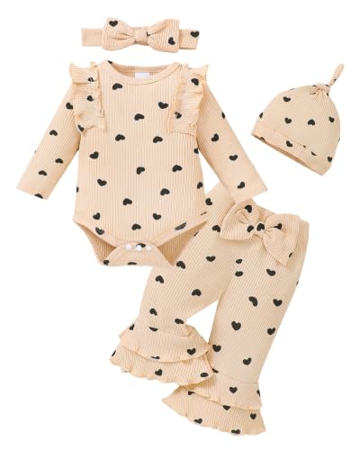 Renotemy Baby Girl Clothes 0-3 Months Newborn Fall Coming Home Outfits