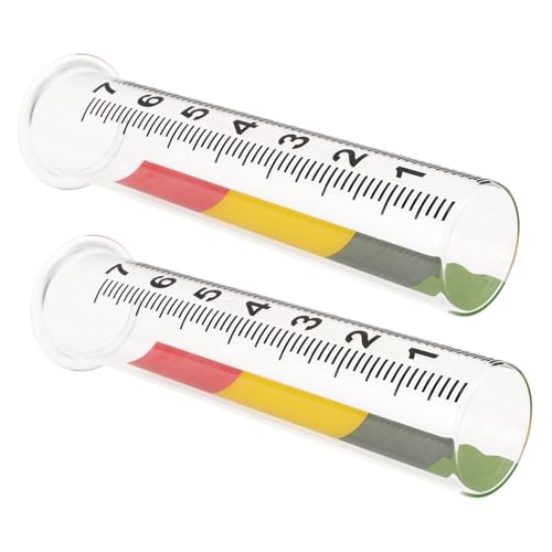 Toddmomy Outdoor Rain Gauge Replacement Tube 2pcs Gauge for Garden Yard and Deck Use
