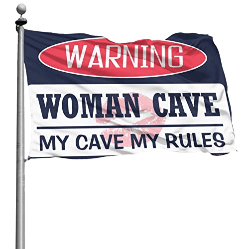 Drapeau extérieur Woman Cave pour porche et décor de bière de terrasse