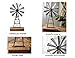 TenFuju Vintage Farmhouse Windmill Tabletop Decor - Handcrafted Galvanized Metal & Wood Rustic Accent for Desk, Shelf, or Kitchen