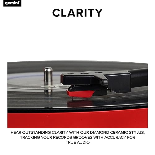 Gemini TT-900 - RED | Plattenspieler mit Soundsystem - Bluetooth - Komplettsystem