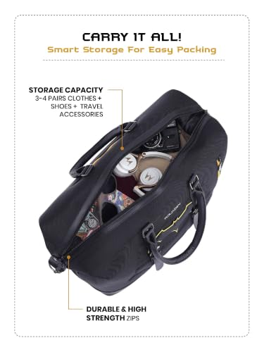 Image of Fur Jaden Batman 40L Canvas Weekender Travel Duffle Cabin Bag with Detachable Shoulder Strap