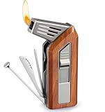 CONCEPTION PORTABLE : Ce briquet à cigares mesure seulement 94 x 50 x 22 mm et pèse seulement 118 g. Tout en garantissant la qualité et la polyvalence du briquet, il optimise son poids et le rend facile à transporter.