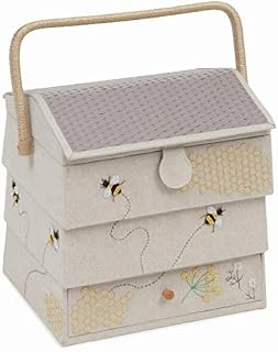 Hobby Gift Novelty Craft Hobby Storage Sewing Box, Extra Large, Hive with Drawer, Bee