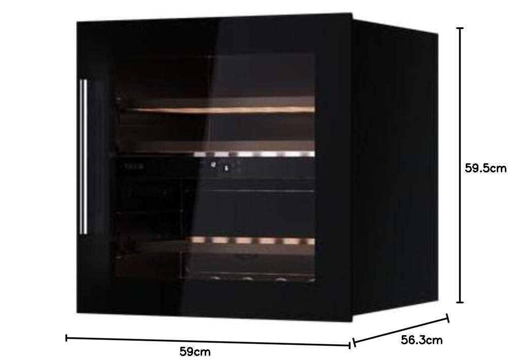 Teka - Vinoteca - Enfriador de vinos empotrable con capacidad para 41 botellas y control de temperatura ajustable - Modelo RVI 20041 GBK