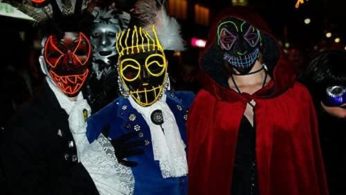 ハロウィンライトアップマスク 怖い悪魔 スレイヤー LED 仮面舞踏会 コスプレマスク 男性 女性 ギフト コスチューム フェスティ