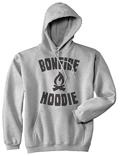 Crazy Dog T-Shirts Bonfire Hoodie Funny Camping Outdoor Summer Vacation Unisex Sweater Hoodie (Heather Grey) - XXL