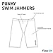 Flow Funky Jammers for Boys - Swim Jammer Swimsuit for Practice and Competition Swimming in Size 21 to 32 (Laser Tag 24)