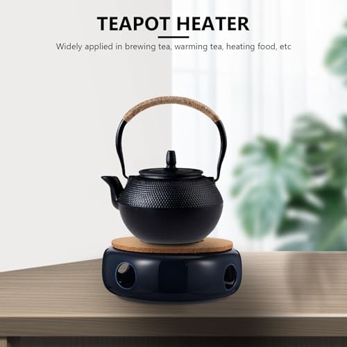 Chauffe-théière céramique bleu pour éviter que le thé ne refroidisse sur la table