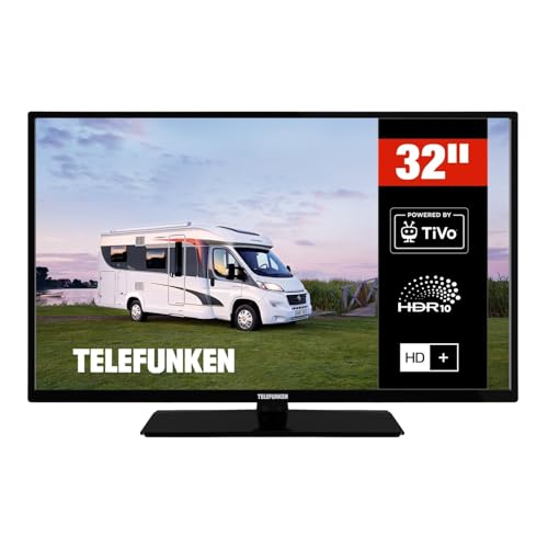 TELEFUNKEN T32X840 Home 32 Zoll Fernseher Smart TV für Caravan, Wohnmobil und Zuhause | 12 und 230 Volt