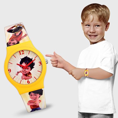 Image of Acnos Character Kid's Happy Colorful Water-Resistant Durable Watch for Boys Kids Boy with Fun Designs Adjustable Strap Positive Messages Watch for Kids