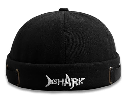 Malaxlx Unisex Cotton Solid Hat, Docker Brimless Cap, Baseball Cap