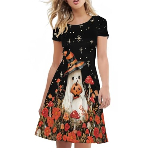 Image of Forchrinse Native Aztec Style Black White Geometric Women's Midi Dress Casual Long Dress Round Neck Swing Dress