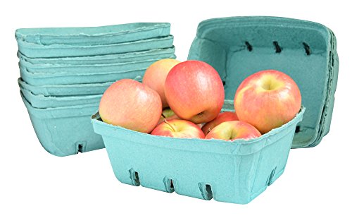 Green Molded Pulp Fiber Berry Produce 1.5 Quart Basket (Set of 12)