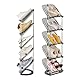 Patinao Schuhregal Schmal mit 5 Ebenen, Platzsparend Schräg Schuhablage, Schuhschrank Schuhaufbewahrung Shoe Rack Schuhbank Schuhe Schrank Schuh Regal Organizer Schuhständer Schuhorganizer