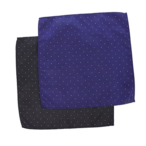FOMIYES 2pcs Men Suit Pocket Squares Polyester Silk Handkerchief Fashion Scarf Wedding Party