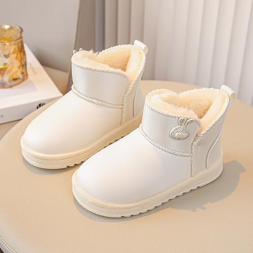 Kids Winter Waterproof Leather Boots Fashionable Lightweight Outdoor Boots (For Older Children)2