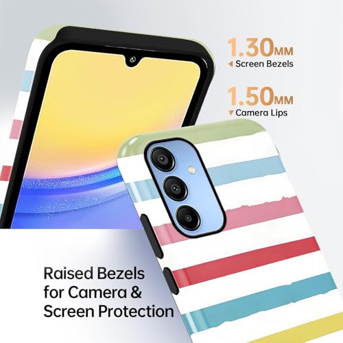 Coque Samsung A15 5G à rayures Candy compatible MagSafe