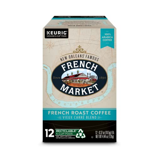 French Market Coffee, Vieux Carré Blend, Single Serve Coffee K-Cup Pods, Dark Roast, 12 Count (Pack Of 6) #TOP3