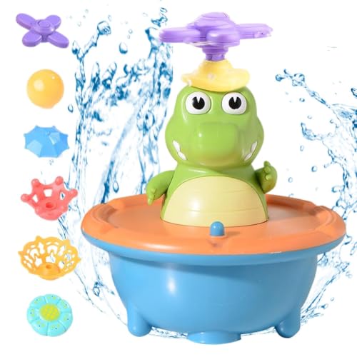 Jouet arroseur à eau crocodile avec lumière LED pour salle de bain