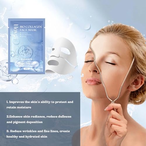 Bio Collagen Mask Overnight, Bio Collagen Mask, Bio Collagen Real Deep Mask Overnight, Pure Collagen Films Korean Deep Hydrating Firming Overnight Hydrogel Mask, Bio Collagen Face Mask - Image 3