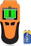 Leitungssuchgerät 6-in-1 Wandscanner – Verbesserter Balkenfinder mit LCD-Display & Signalton, Präziser Wandsensor für Holz, Metall, Stromkabel und Rohre