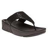 Fitflop Lulu Superglitz - Sandalias para mujer, color negro, talla 38 EU (5 UK)