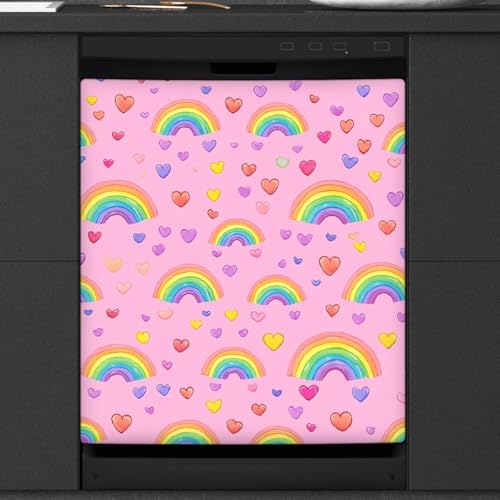 Funda magnética para lavavajillas de corazones para decorar cocinas familiares