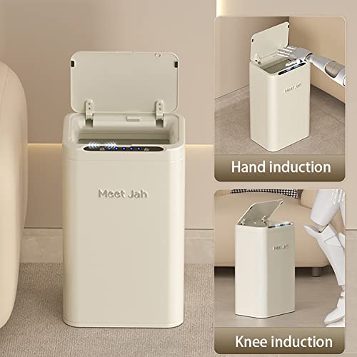 Smart Kitchen Trash Can With Lid, 5.2 Gallon Stainless Steel Automatic Garbage Can, Touchless Waterproof Trash Bin Rectangular Motion Sensor Wastebasket For Bedroom, Bathroom, Office, Living Room(No Battery) #TOP2